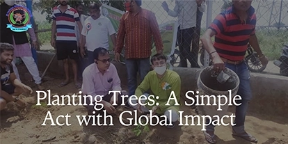 Volunteers Planting Trees To Combat climate Change And Promote Environmental Sustainability