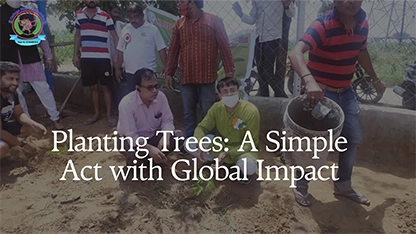 Volunteers Planting Trees To Combat climate Change And Promote Environmental Sustainability